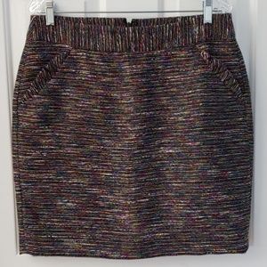 LOFT skirt in multi colored tweed
